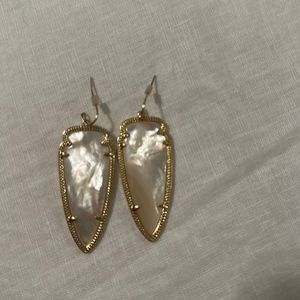 Kendra Scott gold and Pearl earrings